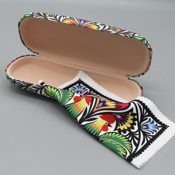 Eyeglasses case cover hard folklore design new - Picture 2 of 6